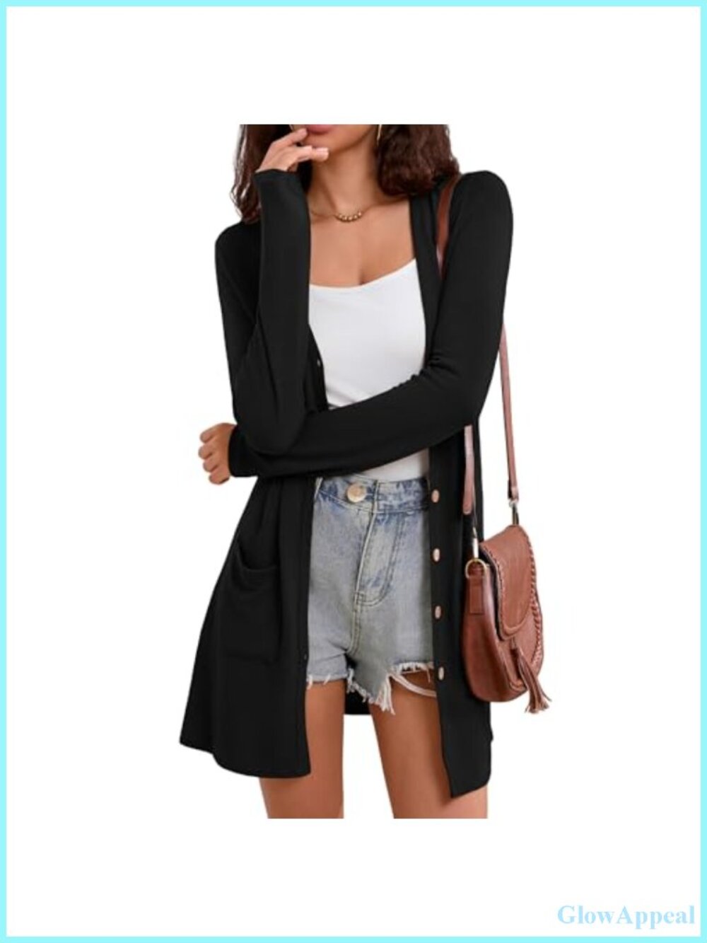 Lightweight Long Sleeve Open Front Cardigan Knit Duster Sweater